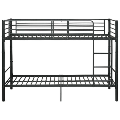 Lit superposé sans matelas en métal noir 90x200 cm