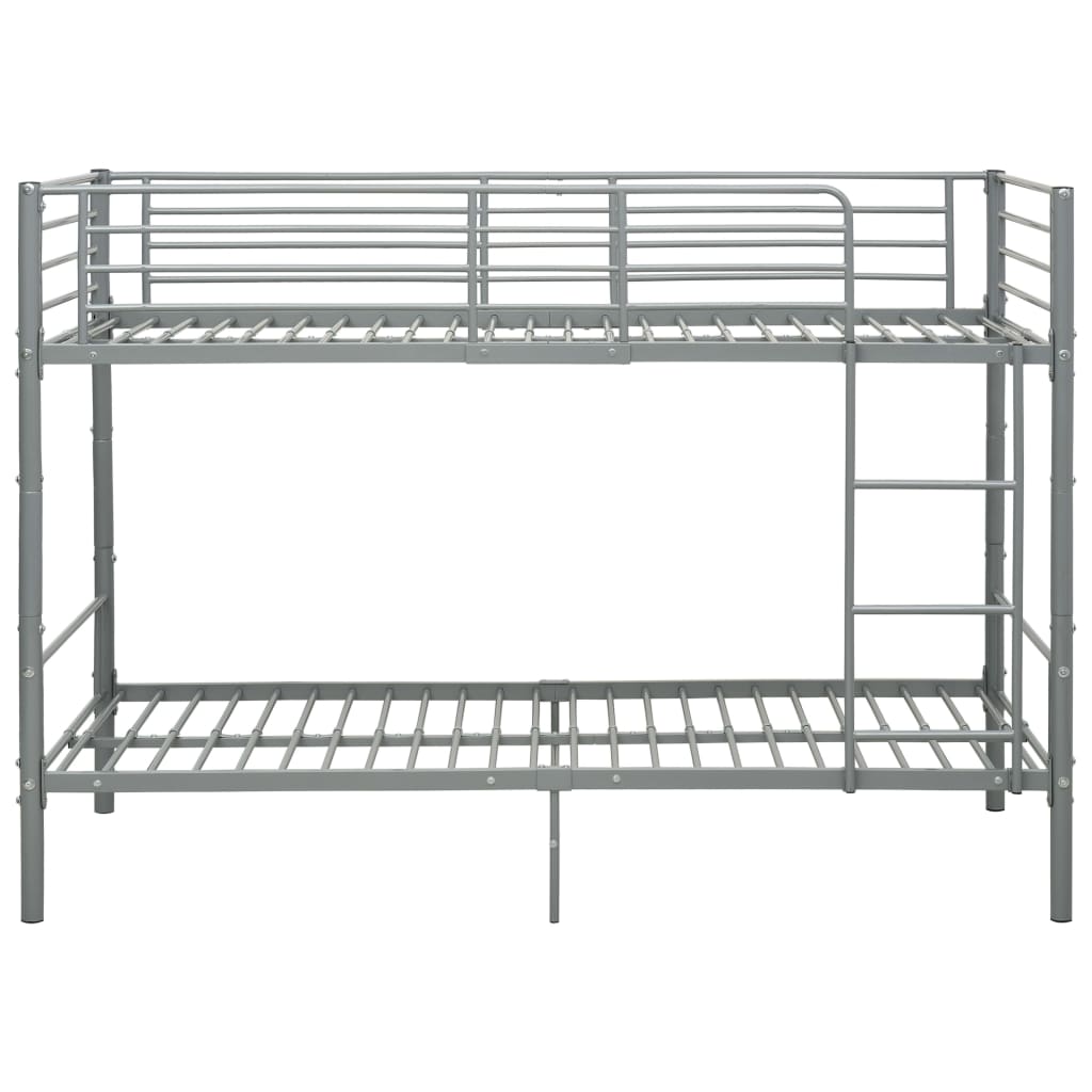 Litera sin colchón Metal Gris 90x200 cm