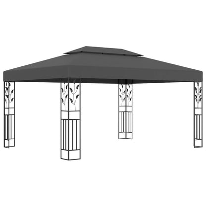 Luxury Double Roof Gazebo - Grey roof - 3m x 4m - optional home assembly