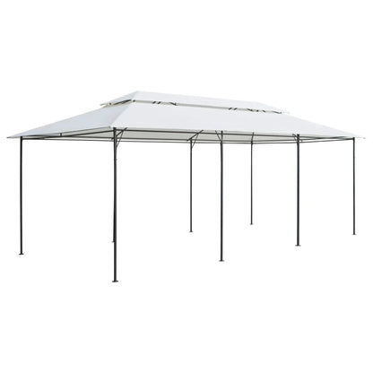 White curtained home gazebo -  optional assembly included.
