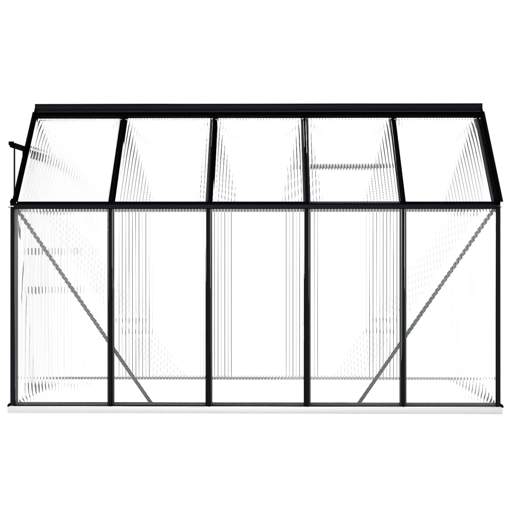 Invernadero con estructura de aluminio antracita - 190 x 310 x 202 cm