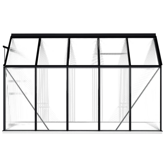 Greenhouse with Base Frame Anthracite Aluminium - 190 x 310 x 202cm