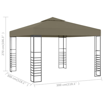 Moderna Gazebo with Roof 3x4 m Taupe