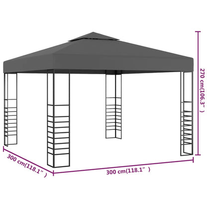 Moderna Gazebo with Roof 3x4 m Taupe