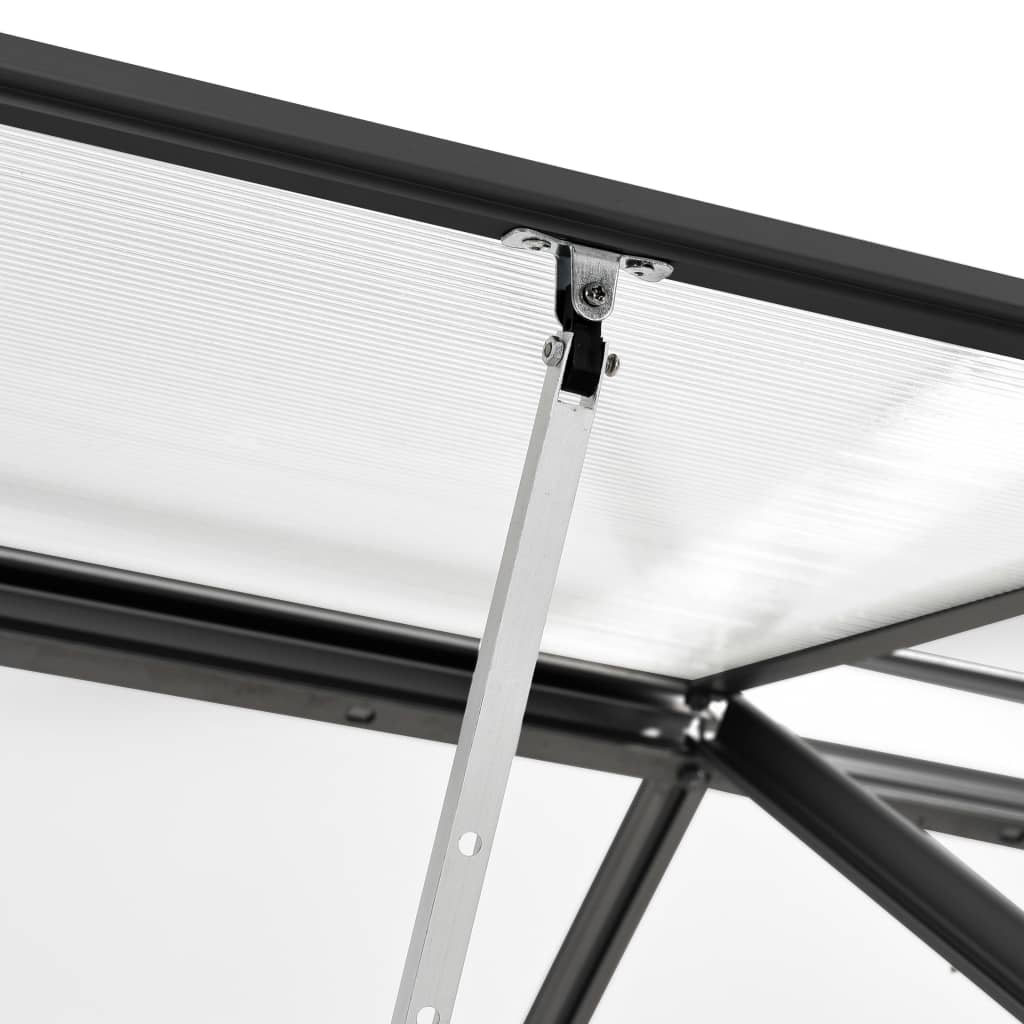Invernadero con estructura de aluminio antracita - 190 x 310 x 202 cm
