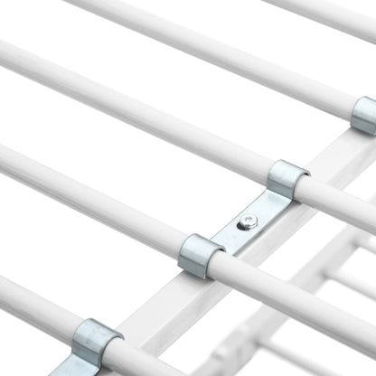 Lit superposé sans matelas en métal blanc 90x200 cm