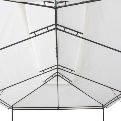 White curtained home gazebo -  optional assembly included.