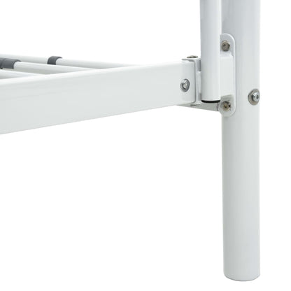 Lit superposé sans matelas en métal blanc 90x200 cm