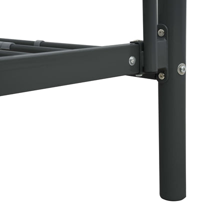 Lit superposé sans matelas en métal noir 90x200 cm