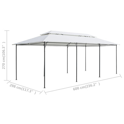 White curtained home gazebo -  optional assembly included.