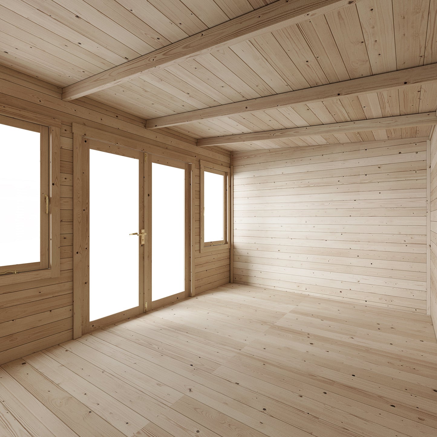 The 'Annabelle' Pent Log Cabin Garden Room - 4.0m x 3.0m