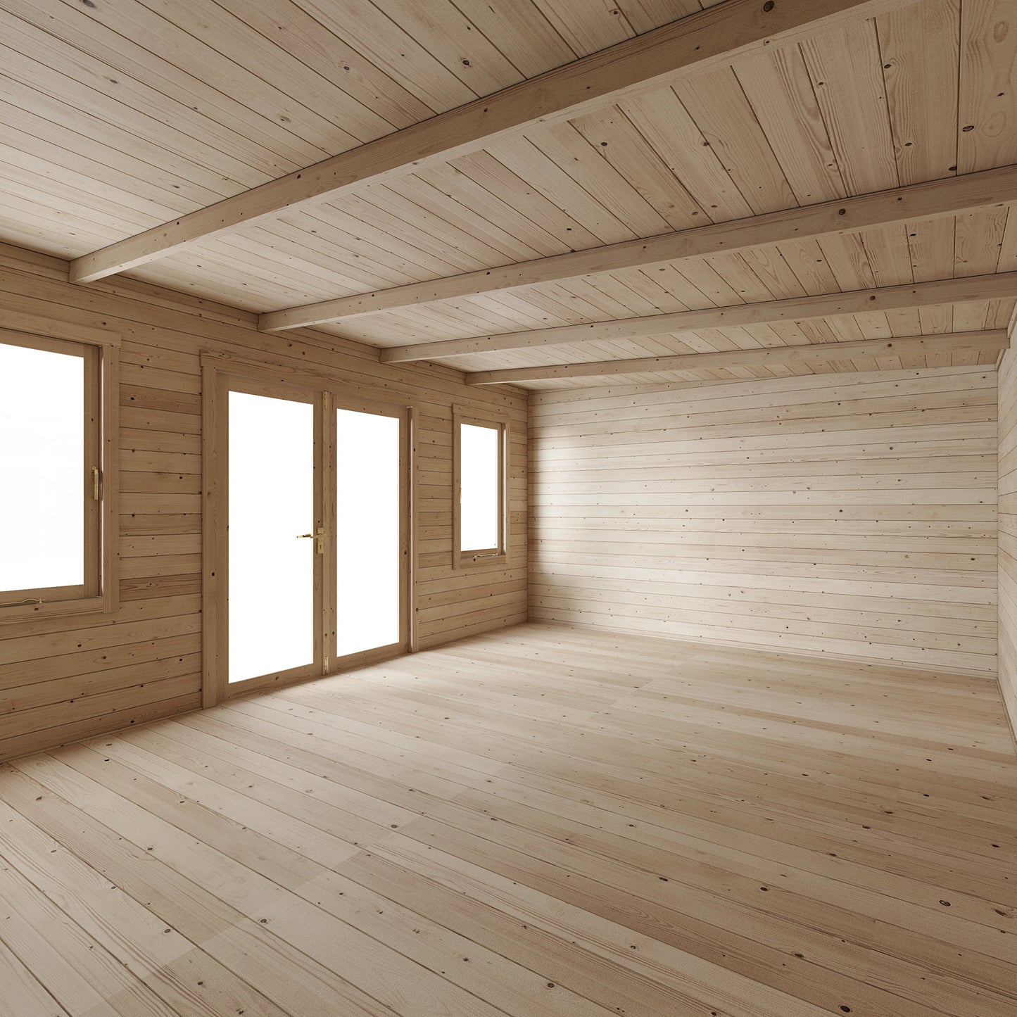 The 'Annabelle'  Pent Log Cabin Garden Room - 5.0m x 4.0m