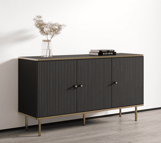 Black And Gold 3 Door Sideboard
