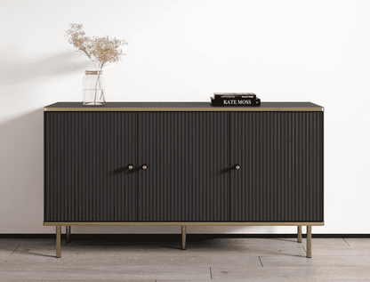 Black And Gold 3 Door Sideboard