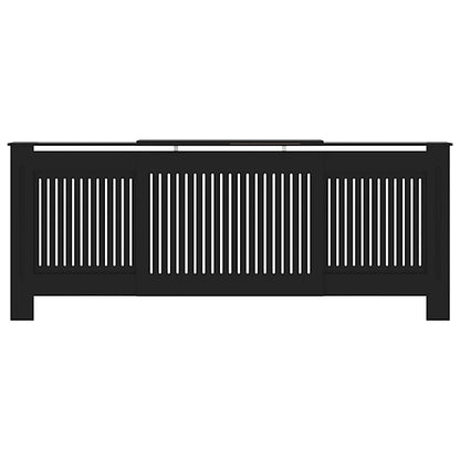 MDF Radiator Cover 205 cm - Vertical slats in Black