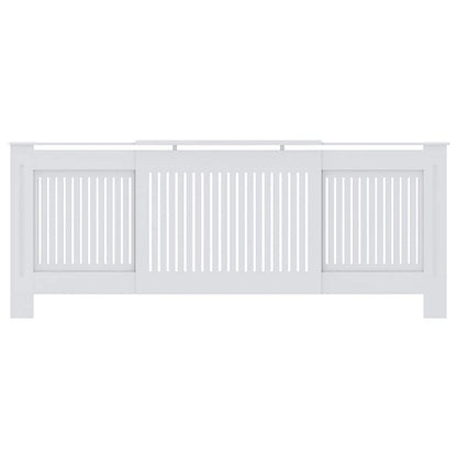 MDF Radiator Cover 205 cm - Vertical slats in White