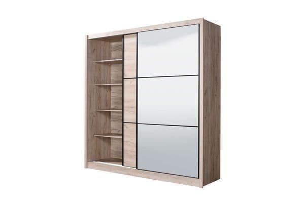 'City Living' Oak Effect Sliding Door Wardrobe 215cm