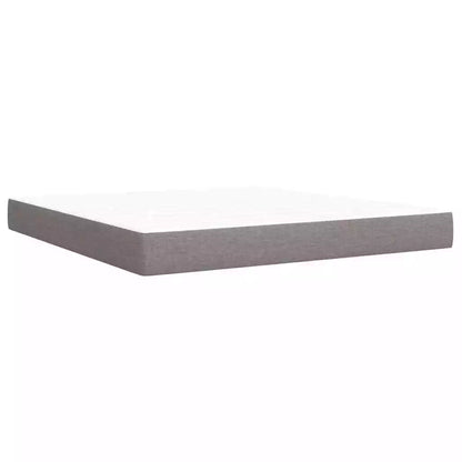 Box Spring Bed with Mattress Light Grey 180x200 cm Fabric