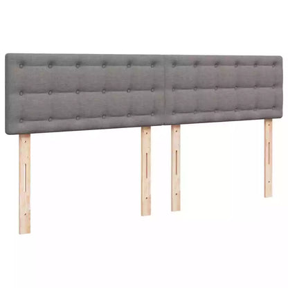 Box Spring Bed with Mattress Light Grey 180x200 cm Fabric