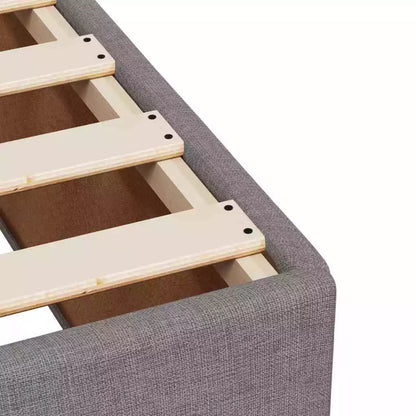 Box Spring Bed with Mattress Light Grey 180x200 cm Fabric