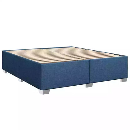 Cama Box Spring con Colchón 180x200 cm Tela Azul Océano
