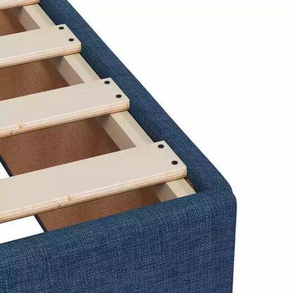 Cama Box Spring con Colchón 180x200 cm Tela Azul Océano