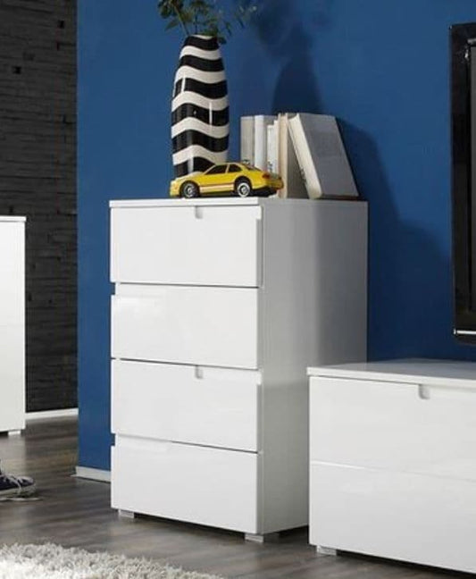 White High Gloss Chest of Drawers