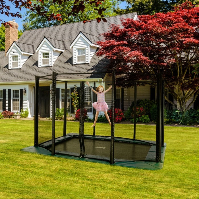 Trampoline rectangulaire plat Akrobat Orbit de 10 pi x 6 pi