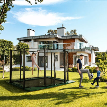 Trampoline rectangulaire plat Akrobat Orbit de 11 pi x 8 pi