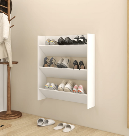 Wall mounted shoe rack Black