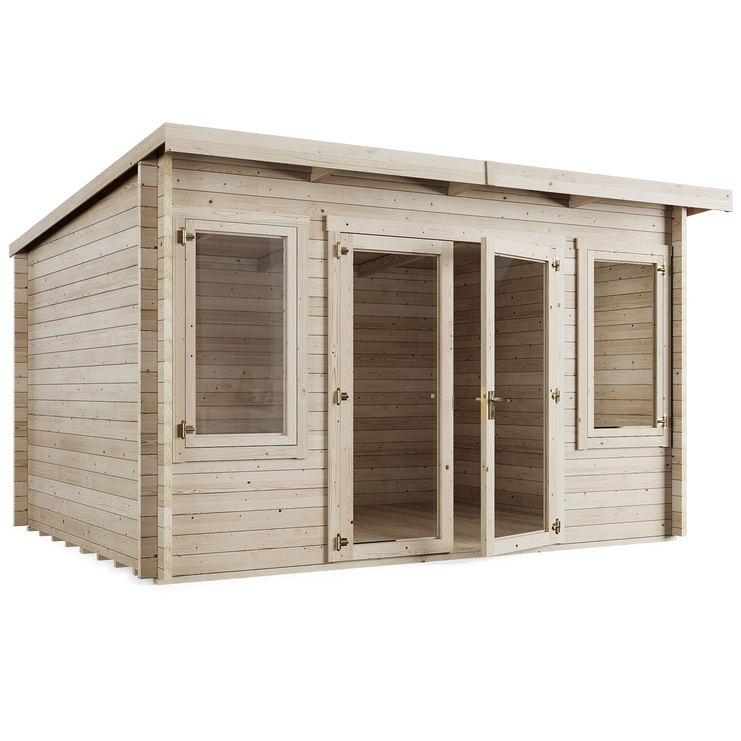 The 'Annabelle' Pent Log Cabin Garden Room - 4.0m x 3.0m