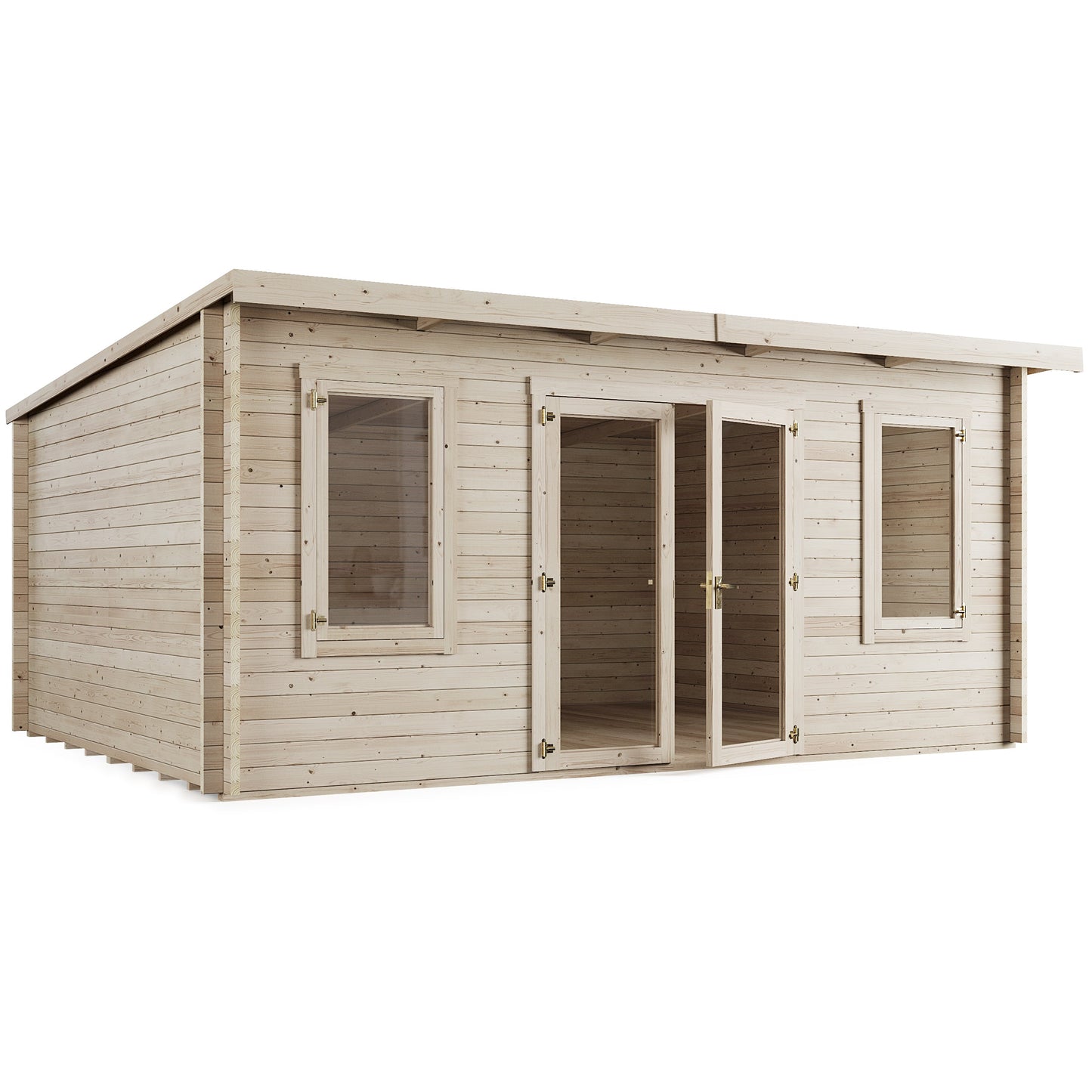 The 'Annabelle'  Pent Log Cabin Garden Room - 5.0m x 4.0m