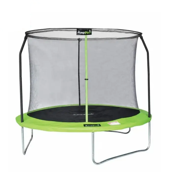 12ft JumpPRO™ Xplore Green Round Trampoline with Enclosure