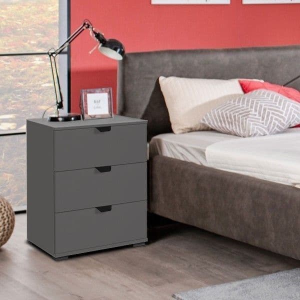 'Louis' Grey Bedside Unit